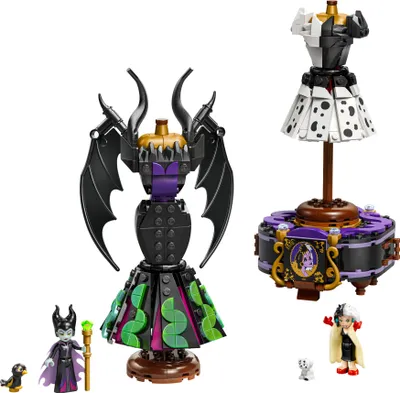 Produktbild von LEGO ǀ Disney Bösewichte Die Kleider von Malefiz und Cruella De Vil - Spielzeug für Jungen und Mädchen ab 9 Jahren - Inkl. 2 Mini-Puppen & 2 Tierfiguren - Geburtstagsgeschenk für Fans 43262