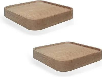 Produktbild von Famanu Wandregal Minimalistisch - Set aus 2 Holzregalen