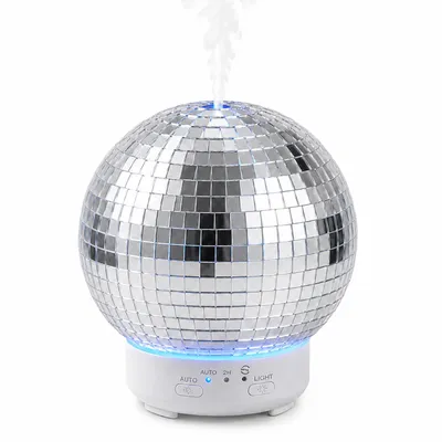 Produktbild von Aroma Diffuser mit Disco Kugel, Ultraschall Ätherisches Öl Diffuser mit LED Stimmungslicht, rotierende Partylampe mit 7 Farben für Schlafzimmer Wohnzimmer