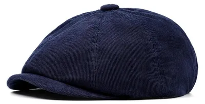 Produktbild von Schiebermütze Herren 8-Panel Newsboy Cap Malerhut Barett Marineblau Einheitsgröße