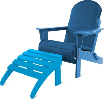 Produktbild von Aspero Adirondack Gartenstuhl mit Fußstütze und Auflage