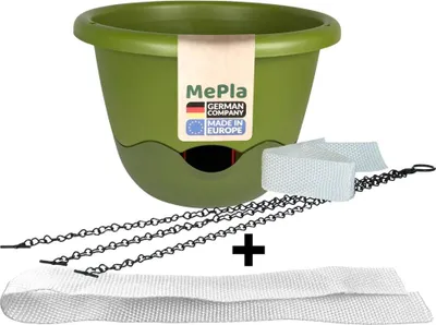Produktbild von MePla - 1 Stück Ampel Mareta ø25 Hellgrün/Dunkelgrün + 1 x Ersatzbewässerungsband