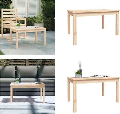 Obrázek produktu pro vidaXL Zahradní stůl 82,5x50,5x45 cm z masivního borovicového dřeva - Zahradní stůl - Stůl na terasu - Venkovní stůl
