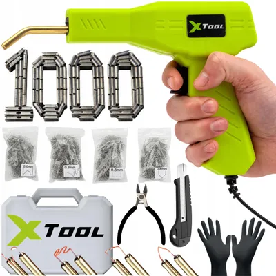 Obrázek produktu pro XTool svářečka plastů 50 W – 1000 spon ve 4 tvarech, kleště, nůž, kufr