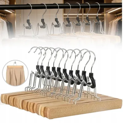 Produktbild von Hochwertige rutschfeste Hosenbügel 10 Stück