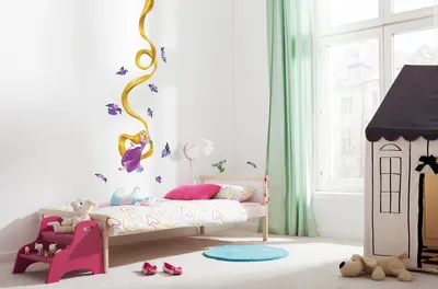 Produktbild von Komar Deco-Sticker "Rapunzel" 100 x 70 cm, lila/gelb, 14728h