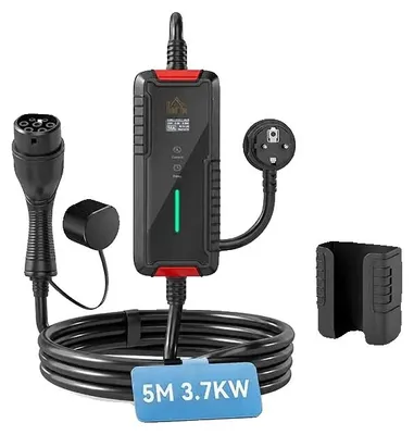 Productafbeelding van Elektrische voertuiglader, programmeerbare timer, LCD-display, zwart