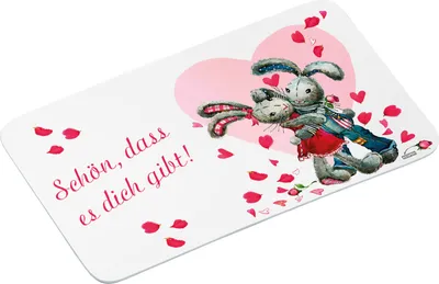 Produktbild von Kesper 91503 Dekor-Frühstücksbrettchen Hase: Schön, dass es dich gibt! Melamin, mehrfarbig
