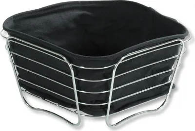 Produktbild von KESPER Brot- und Obstkorb, Metall, Textil: schwarz, 21 x 21 x 11 cm 90872