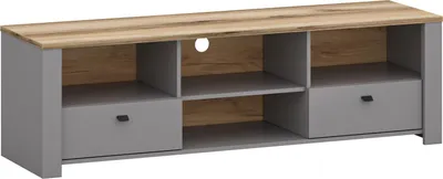 Image de Meuble bas Latour pour télévision, 165x57x50 cm, gris chêne Delano