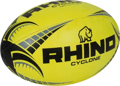 Produktbild von Rhino - Rugby-Ball Cyclone - Kunststoff, Gummi RD1451 (5) (Neongelb)