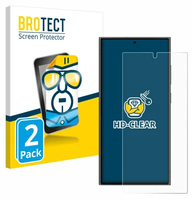 Produktbild von 2x Für Samsung Galaxy S24 Ultra Schutzfolie BROTECT Displayschutz Display Schutz Folie Klar Transparent