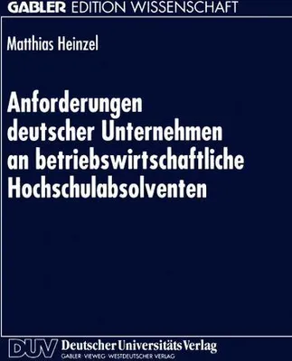 Obrázok produktu pre Anforderungen deutscher Unternehmen an betriebswirtschaftliche Hochschulabsolventen