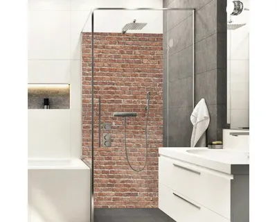Produktbild von Duschrückwand mySpotti Shower Brick Wall Mauerstein 255 x 150 cm SH-255150-945-HB