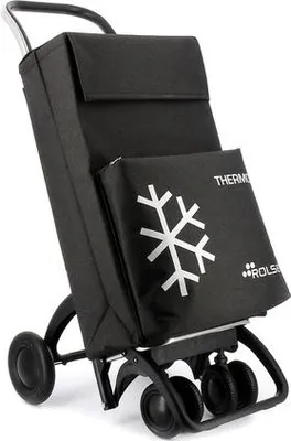 Image de Rolser Chariot à provisions Thermo Tweed avec roues avant pivotantes à 360° - 4.2 Tour - Noir