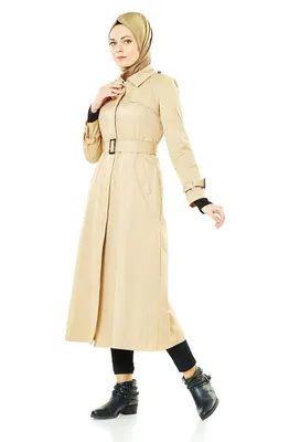 Produktbild von Damen Mantel Trenchcoat Jacke Kamelbraun 40 Langmantel V-674