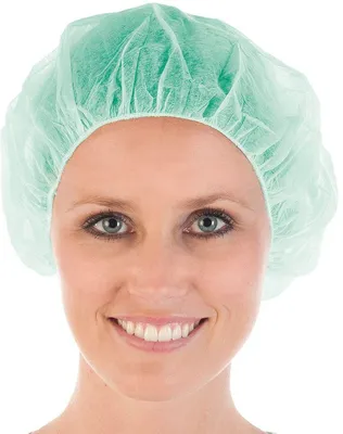 Produktbild von HYGONORM Baretthauben Bettina, PP, Ø 53cm, grün, 100 Stück