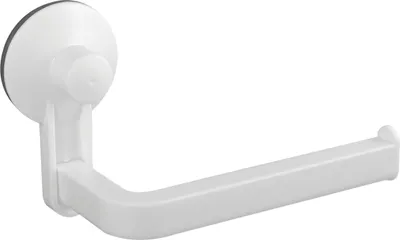 Produktbild von MSV Toilettenpapierhalter Rollenhalter zum Hängen Bad Regal Badezimmer weiß - mit Saugnäpfen