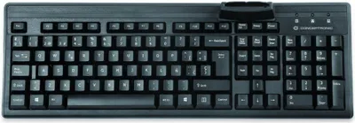 Produktbild von Conceptronic CKBESMARTID, Volle Größe (100%), Kabelgebunden, USB, QWERTY, Schwarz