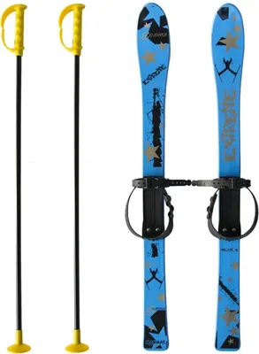 Produktbild von Baby Ski 90 cm, plastikowe narty dla dzieci, niebieskie