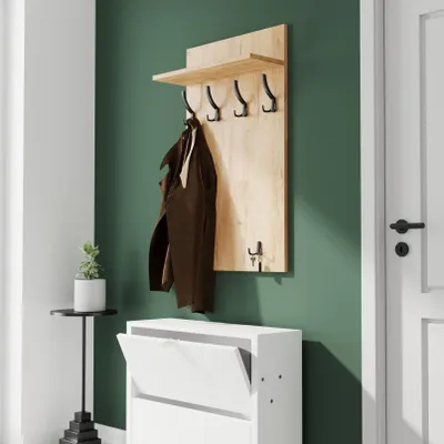 Obrázek produktu pro AKKE Gold Craft šatní panel MAXI - SCHWARZE háčky ŠxV: 60x120 cm