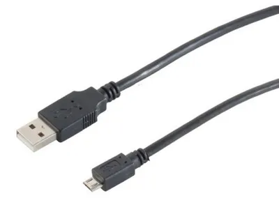 Produktbild von S-Conn 77185-HQ 5m USB A Micro-USB B Männlich Männlich Schwarz USB Kabel (77185-HQ)