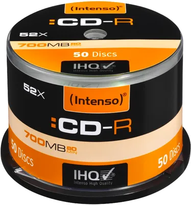 Produktbild von Intenso CD-R 700MB/80min 52x Speed - 50stk Cake Box