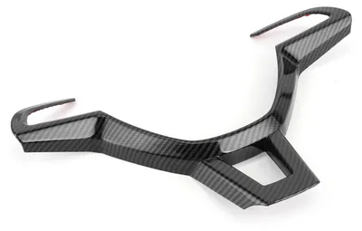 Imagen del producto de Cubierta, marco o embellecedor para el panel del volante, estilo fibra de carbono, color brillante, compatible con Skoda Octavia 2016-2019