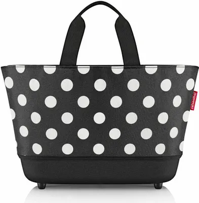 Produktbild von reisenthel shoppingbasket, Einkaufstasche, Einkaufskorb, Tasche, Dots White, 22 L, BE7073