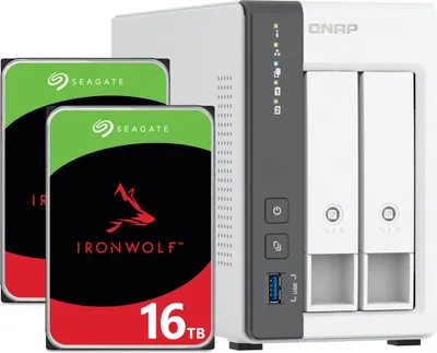 Image de Serveur NAS Qnap TS-216G 32 To (2x16 To) Seagate IronWolf / 4 Go de RAM