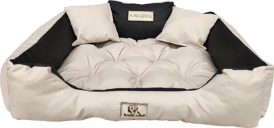Produktbild von Hundebett KINGDOG Laufstall 100x75 cm personalisiert wasserdicht beige