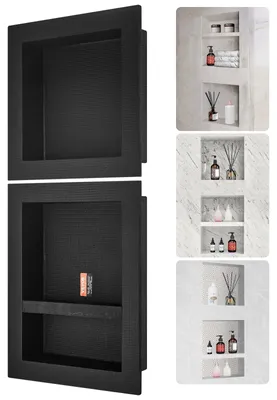 Immagine prodotto di VEVOR Nicchia a muro 10x40,64x101,6cm Nicchia doccia Installazione nicchia impermeabile a tre strati piastrellabile Materiale pannello posteriore (XPS, legno, cemento) Adatto per bagno Camera da letto Studio
