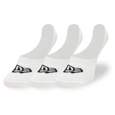 Image de Ponožky New Era Flag Invisible 3pack chaussettes Blanc Uni - 39-42