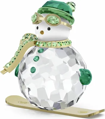 Image de Swarovski Holiday Cheers Dulcis Schneemann, grün Neuheit 2024 5687168 9009656871683