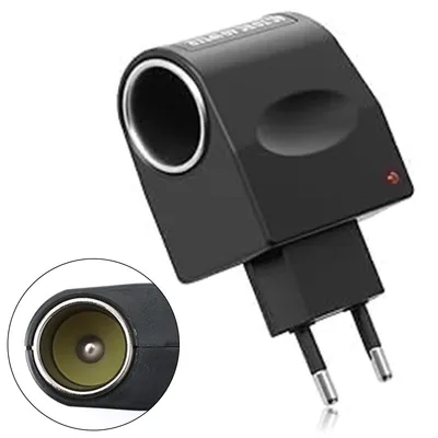 Produktbild von 220-V-auf-12-V-Zigarettenanzünderbuchsenadapter,Auto Zigarettenanzünder, mit EU-Stecker für Mini-Luftreiniger mit Luftkühler
