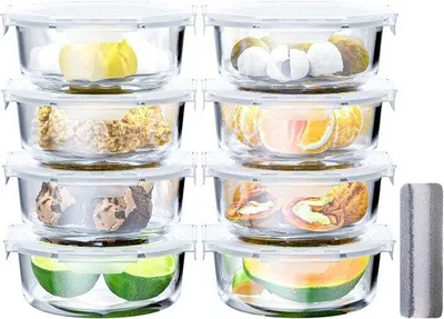 Produktbild von Runde Glasbehälter BPA-frei 8er-Set 420ml