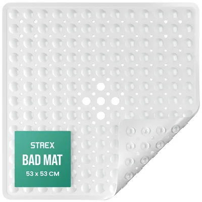Productafbeelding van Strex Badmat / Antislipmat Douche - 53x53CM - Met Zuignappen - Douchemat Antislip voor Douche - Badkamermat