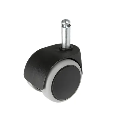 Produktbild von Möbelset mit Platte, Dorn 10mm, Durchmesser 50mm/40kg, für Parkett | Möbelrad | Räder für Möbel, Bürostuhl, Beistellbett, Schreibtischstuhl, Hocker | Stuhl-Rad | Schwarz