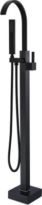 Immagine prodotto di Home Deluxe - Miscelatore freestanding di design - SKY Nero Opaco - Altezza: 112 cm, inclusa doccetta I miscelatore freestanding per vasca doccia ingresso vasca