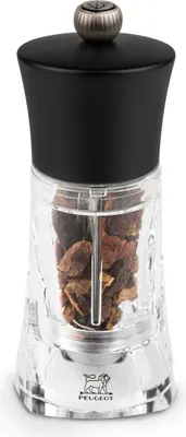 Produktbild von Peugeot Saveurs Oléron Chilimühle Chili Mühle Gewürzmühle Acryl Schwarz Matt 14 cm 38311