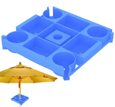 Produktbild von Tragbarer Strandtisch mit 4 Getränkehaltern