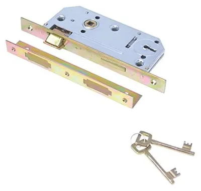 Produktbild von Aqbau® Türschloss Zimmertürschloss 90 / 50mm DIN Links Zimmertürschlösser mit schlüssel, Zimmertür Einsteckschloss Zimmertür Schloss Bunbartschlüssel