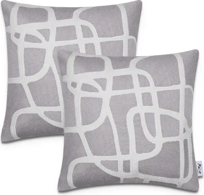 Produktbild von Kissenbezug Deko Kissenhülle Kissenbezüge Skandi Muster 2er Set Sofa Zierkissen