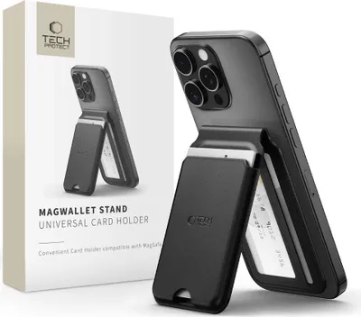 Produktbild von Tech-Protect Magwallet Stand Magsafe Universaltasche - Schwarz