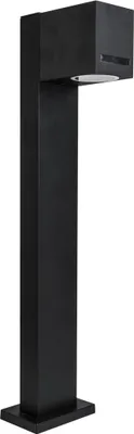 Obrázek produktu pro Stojací lampa venkovní Hliníkové sklo 50,3 cm IP54 Černá GU10 Moderní venkovní světlo