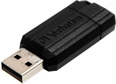 Immagine prodotto di Unità USB Verbatim PinStripe 4GB - Nero, 4 GB, USB 2.0, 10 MB/s, 21 mm, 54 mm, 9,22 mm