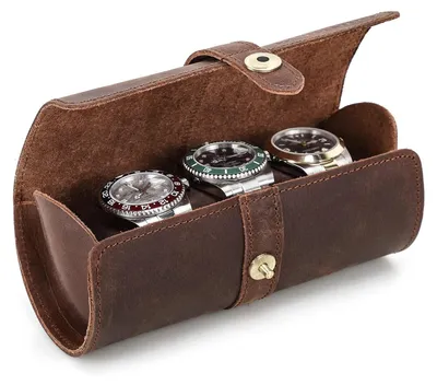 Image de Solidchoice - Sac de voyage multifonctionnel en cuir véritable pour montres