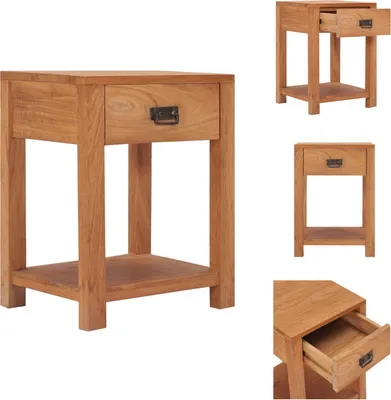 Zdjęcie produktu dla vidaXL Stolik nocny 35x35x50 cm lite drewno tekowe - Stoliki nocne