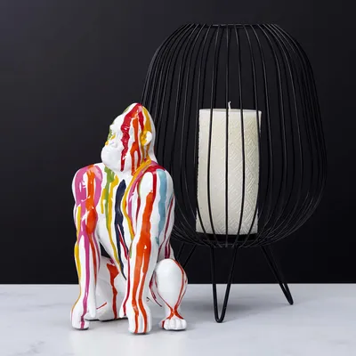 Produktbild von Hockender Gorilla aus Kunstharz 24 cm