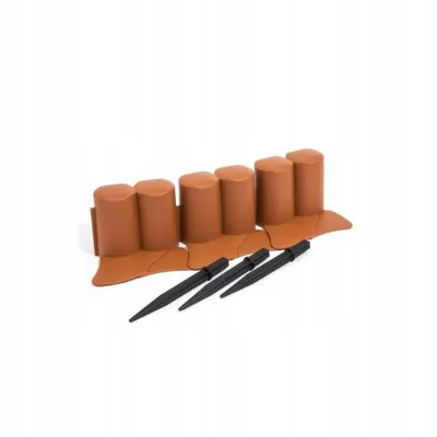 Produktbild von Kunststoff-Gartenpalisade mit Überlauf 3,02m terracotta